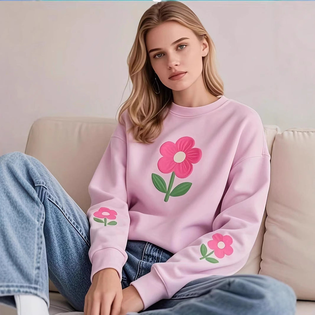 Sweat-shirt pour femmes avec motif floral coloré Chic und Stil