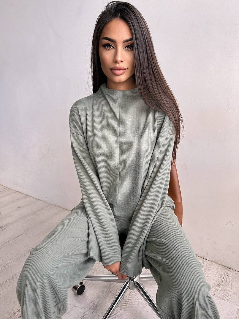 Dames combinaison décontractée en tissu côtelé doux Chic und Stil