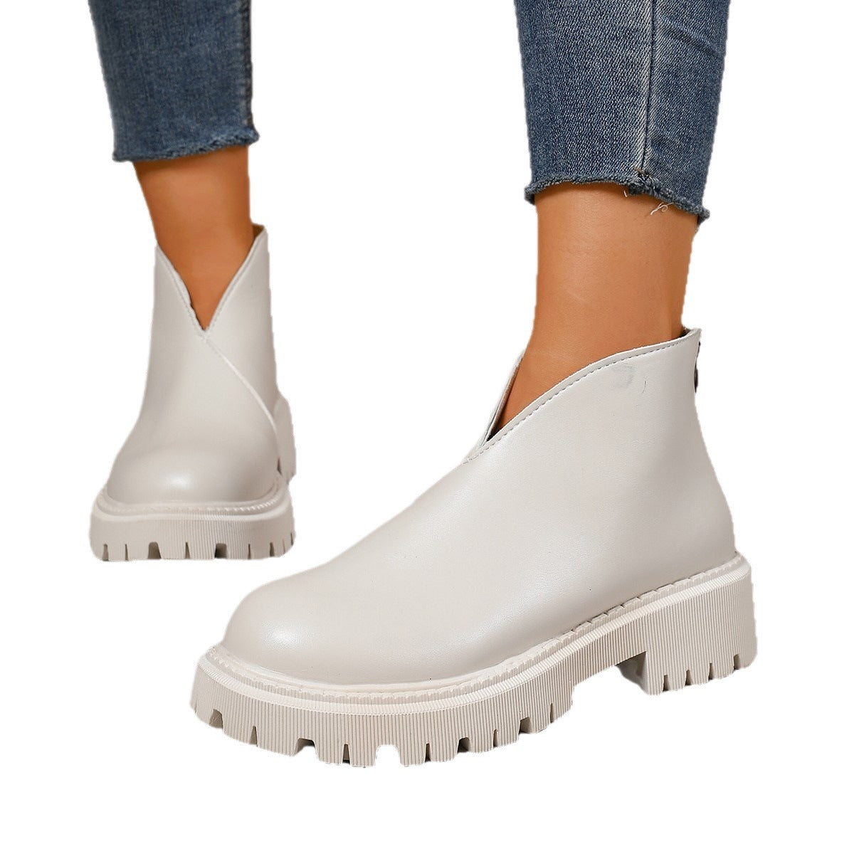 Bottes Chelsea à la mode pour femmes avec plateforme tendance et semelle antidérapante Chic und Stil