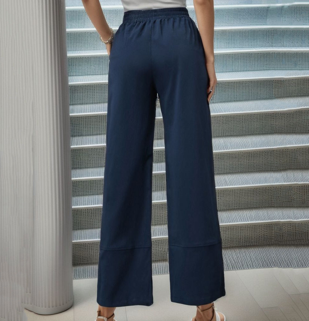 Pantalon chino ample femmes avec détails de bouton Chic und Stil