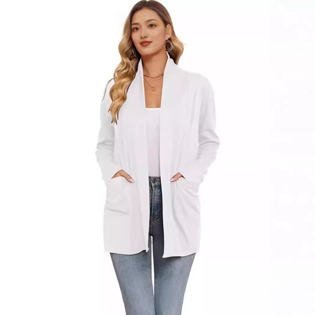 Cardigan long décontracté pour femmes avec poches Chic und Stil