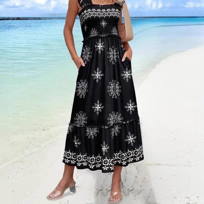 Women's Sleeveless Floral Maxi Dress Chic and Style