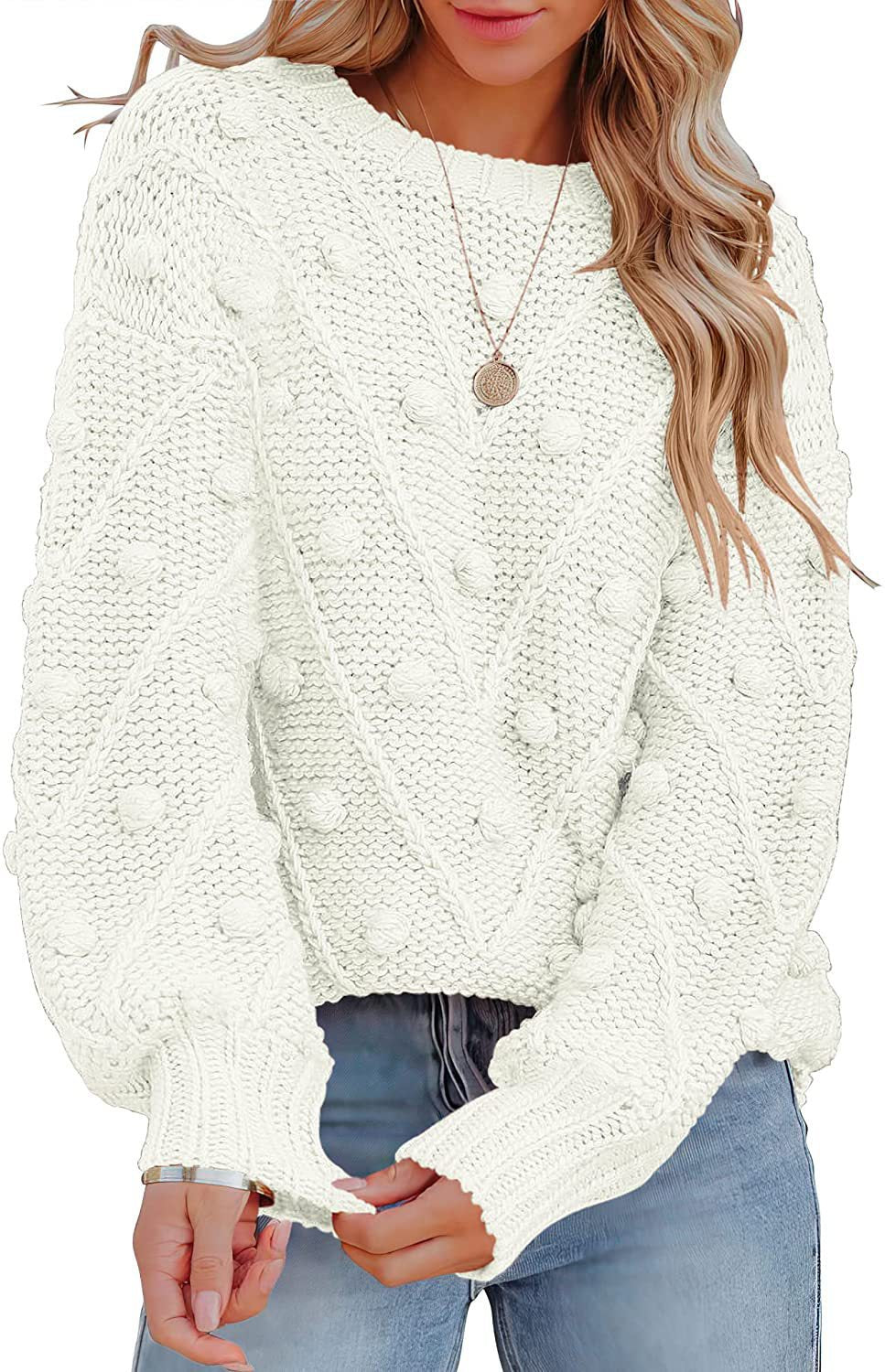 Pull en tricot stylé pour femmes avec motif 3D texturé Chic und Stil