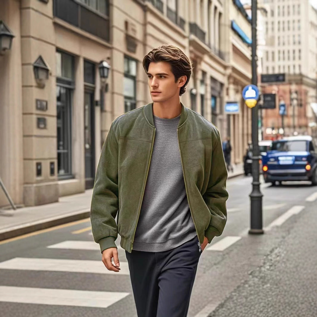 Veste bomber décontractée pour hommes avec col haut et poches pratiques Chic und Stil