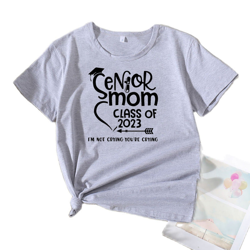 T-shirt graphique en coton pour femmes Chic und Stil
