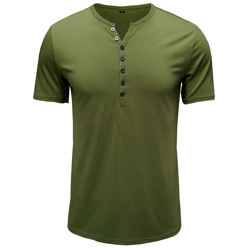 T-shirt Henley à manches courtes pour hommes Chic und Stil