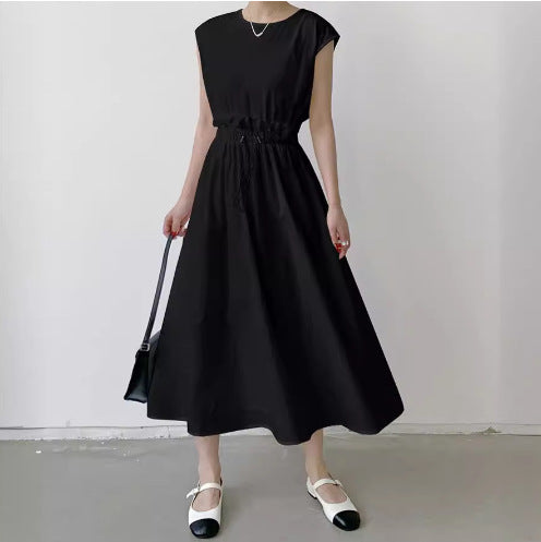 Robe maxi élégante sans manches pour femmes avec lien de taille ajustable Chic und Stil