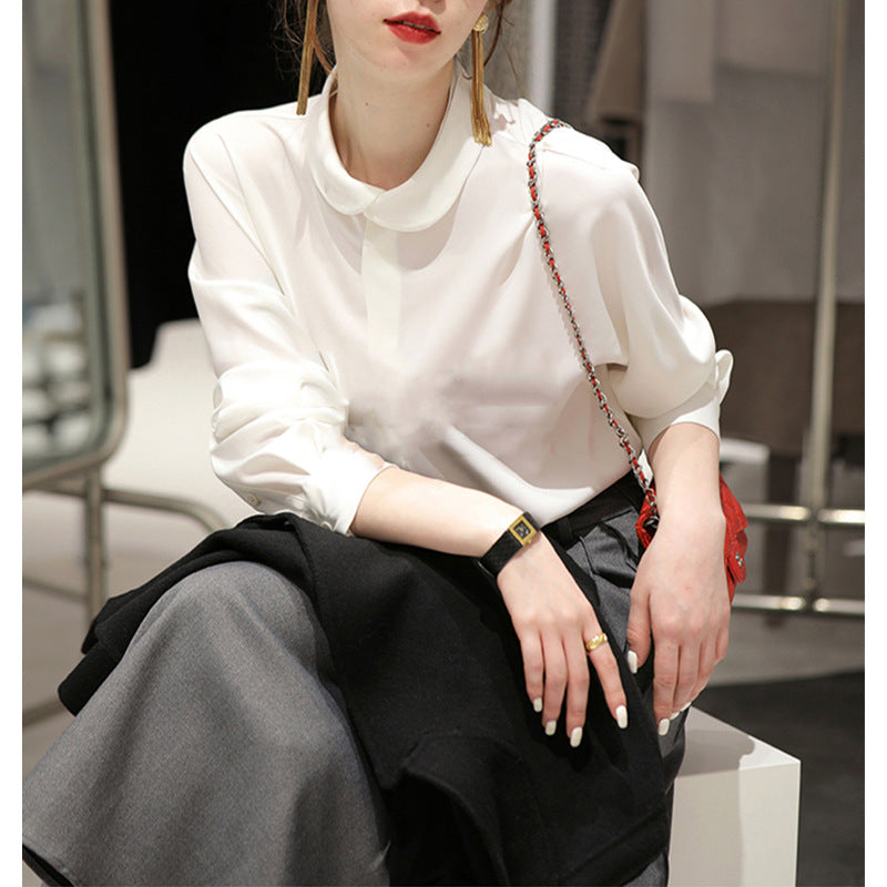 Chemisier classique pour femmes avec col Peter Pan Chic und Stil