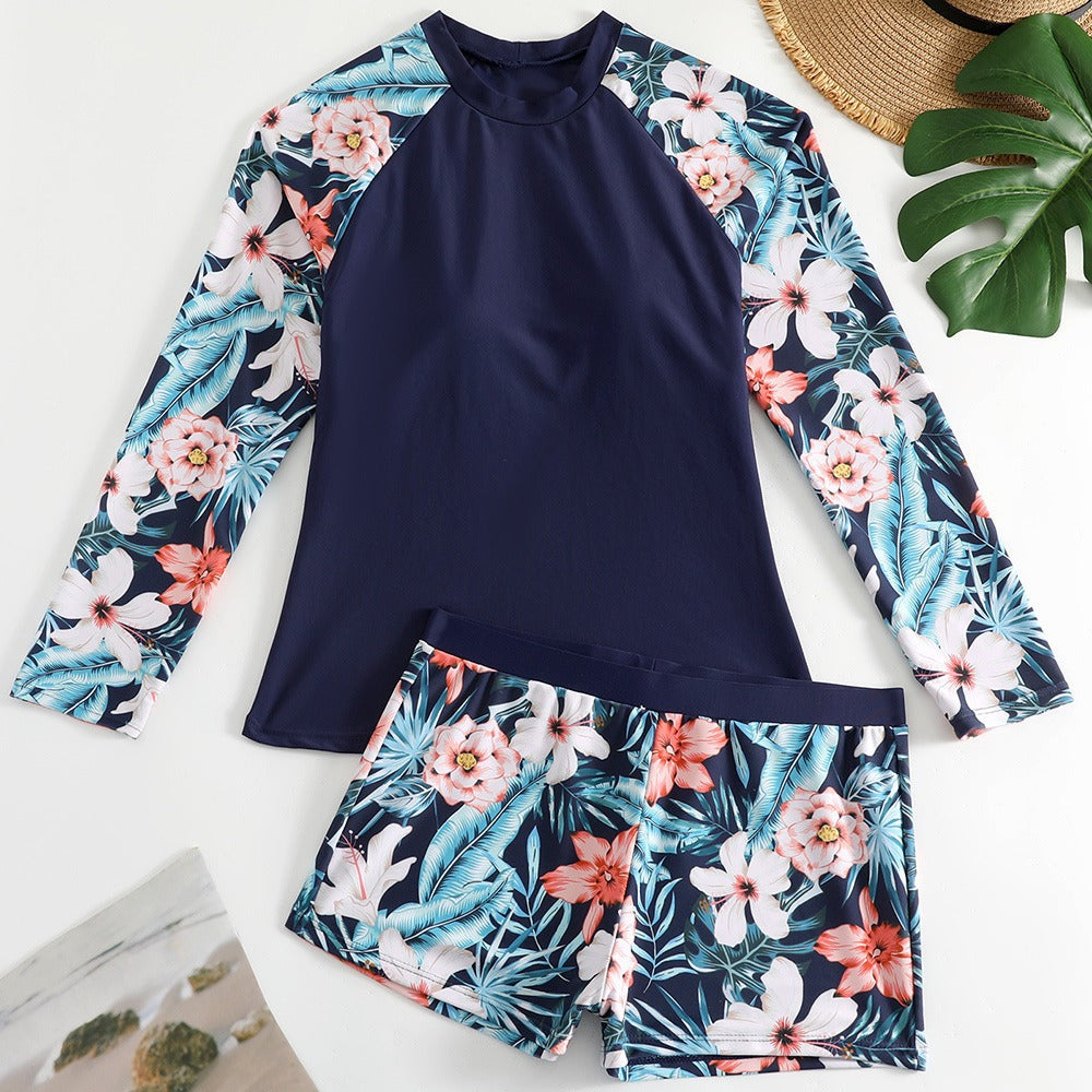 Maillot de bain femme à manches longues et design floral Chic und Stil