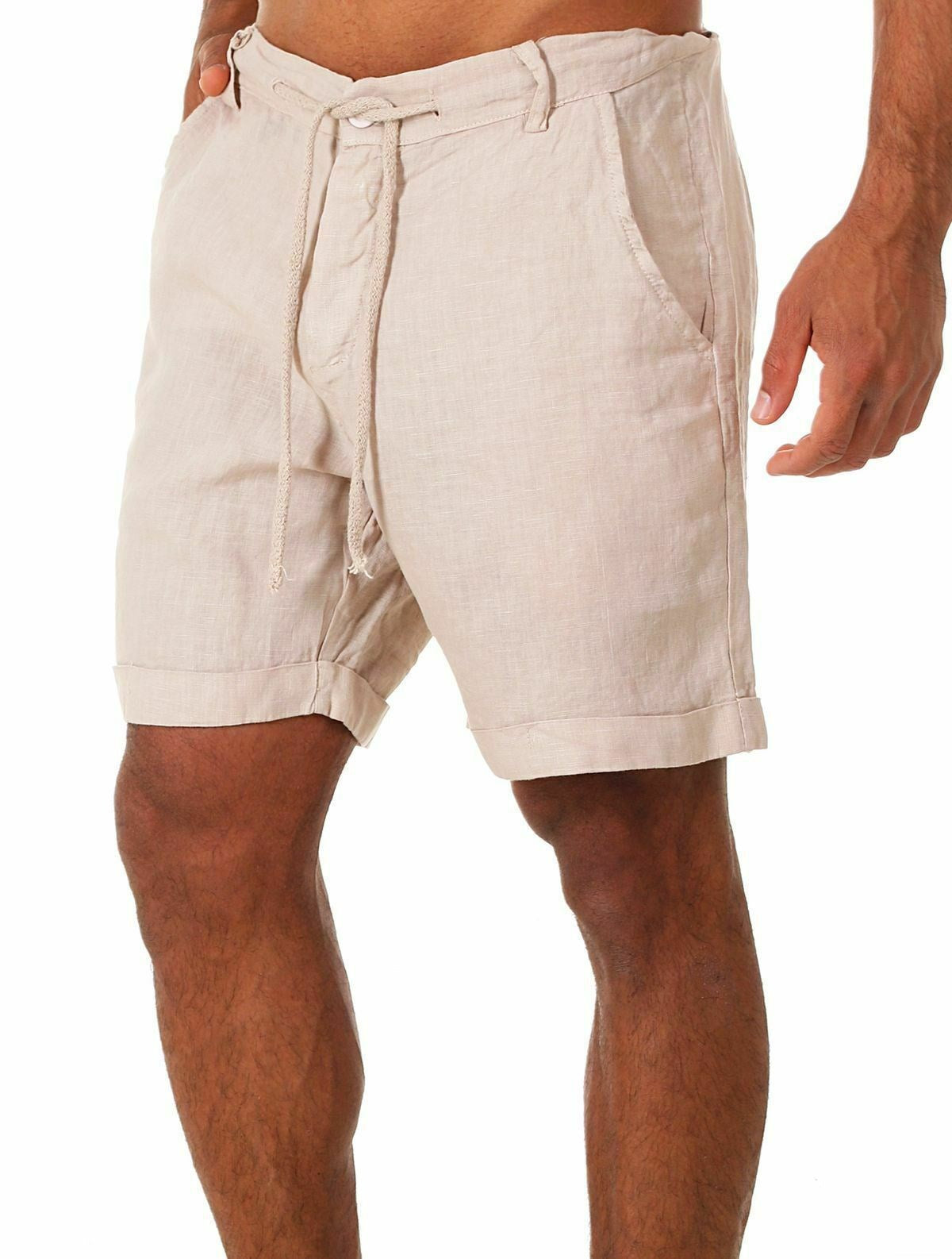 Shorts en lin décontractés pour hommes avec taille ajustable et poches pratiques Chic und Stil