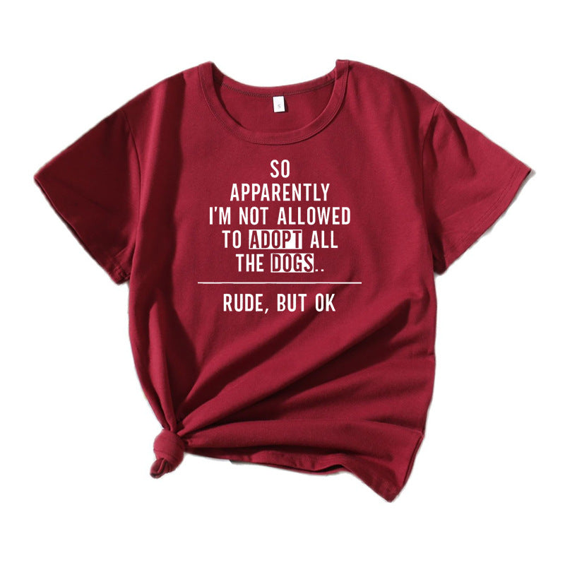 T-shirt graphique pour femmes comédien amateur de chiens Chic und Stil