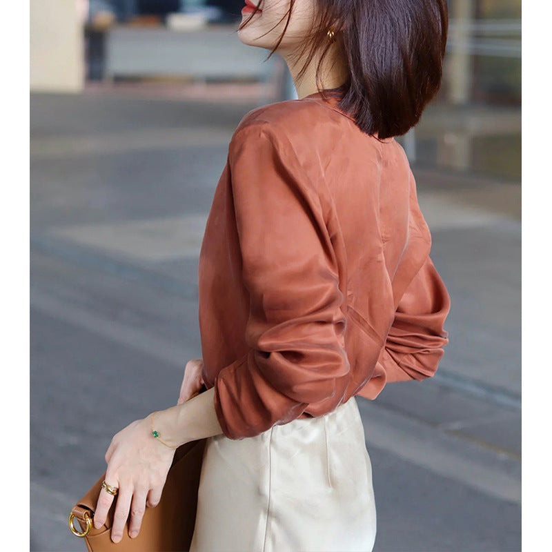 Jupe en satin élégante enveloppante Chic und Stil