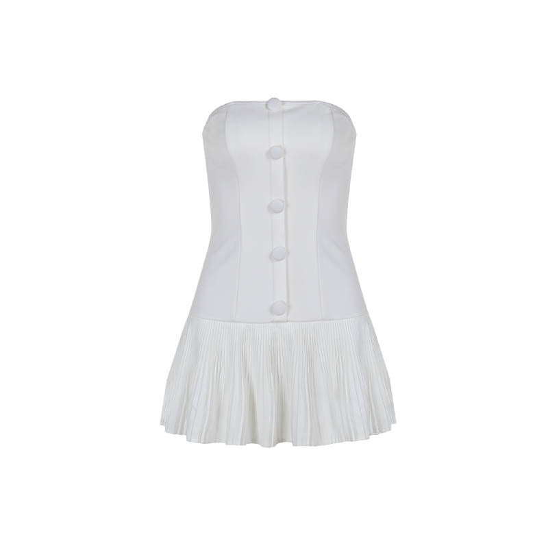 Robe patineuse plissée sans manches Chic und Stil