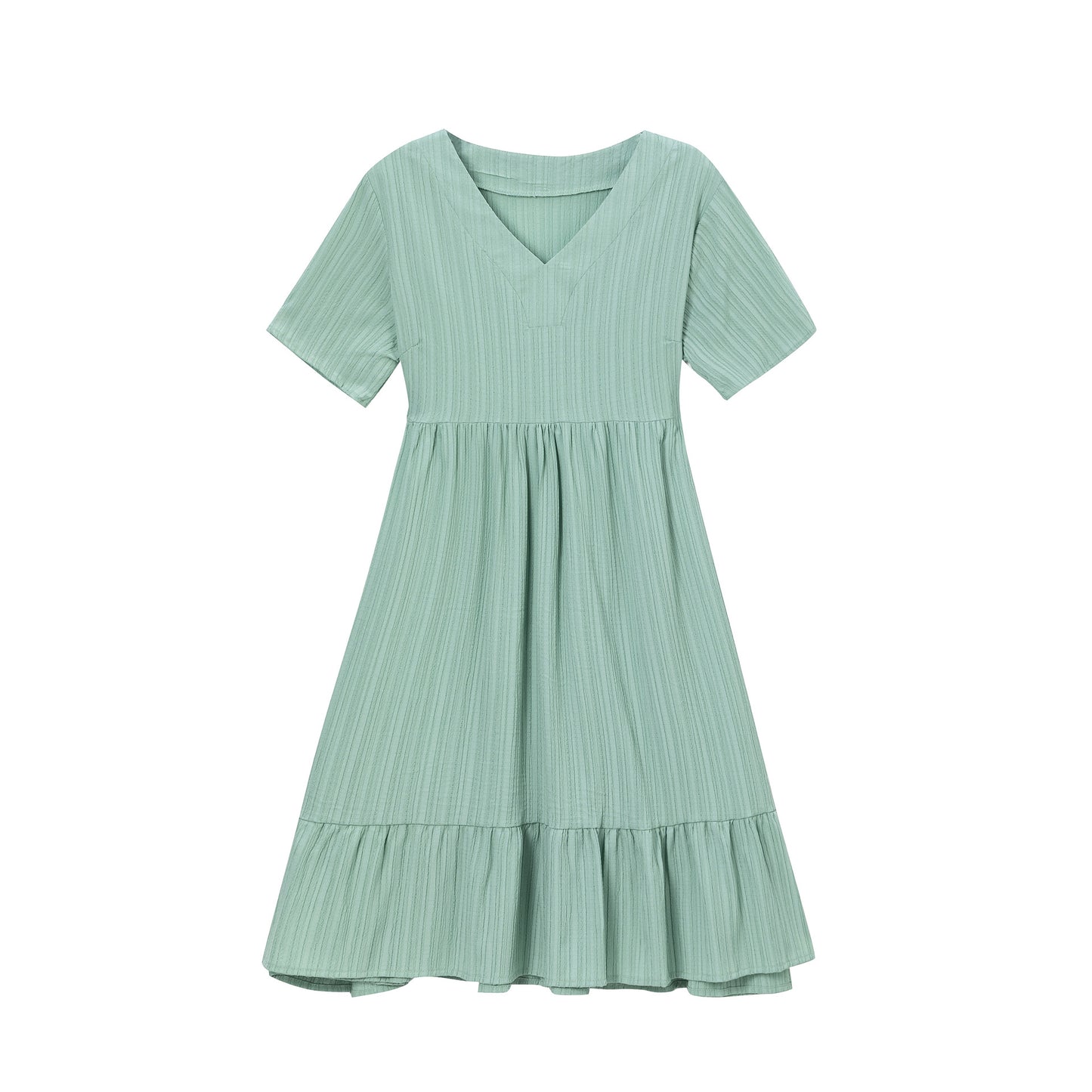 Robe midi évasée à décolleté en V pour dames Chic und Stil