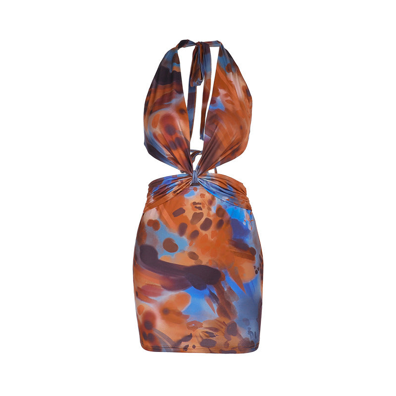 Robe mini à encolure halter et découpé Chic und Stil
