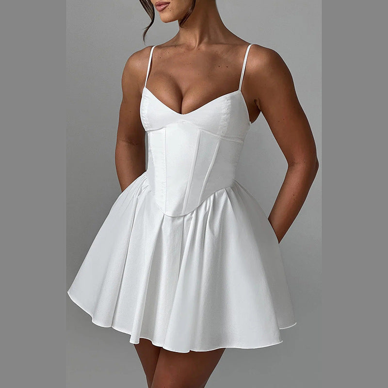 Robe mini Fit-and-Flare structurée pour femmes Chic und Stil