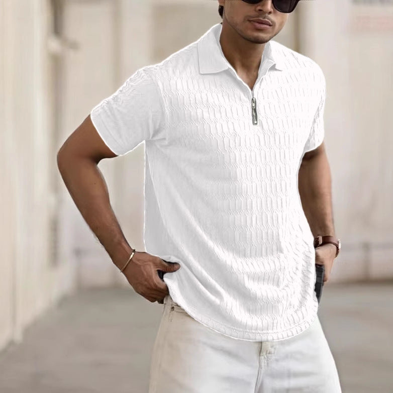 Hommes Polo en Structure Chic und Stil