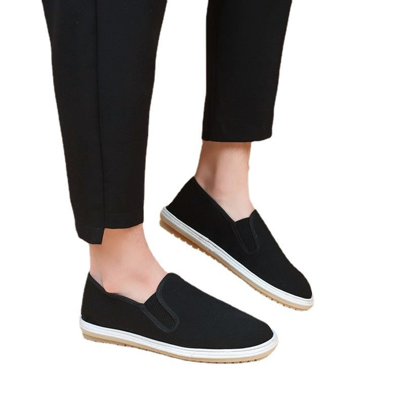 Comfortable slip-on leisure shoes for women with breathable inserts Chic and Style