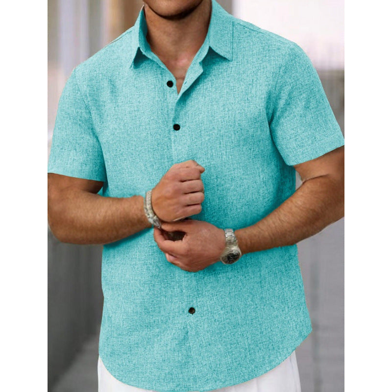 Chemise à manches courtes pour hommes en tissu texturé Chic und Stil