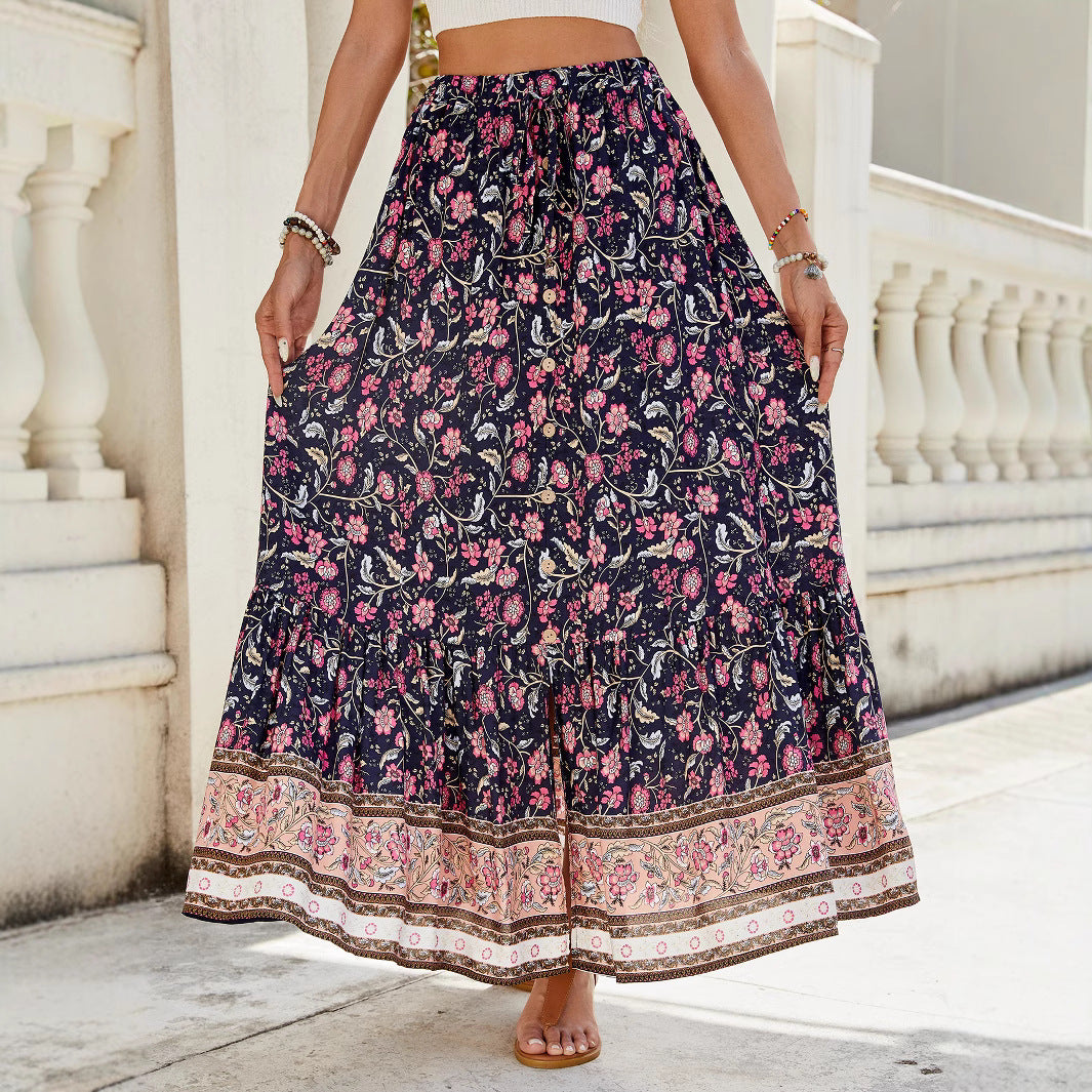 Jupe maxi bohémienne à imprimé floral Chic und Stil