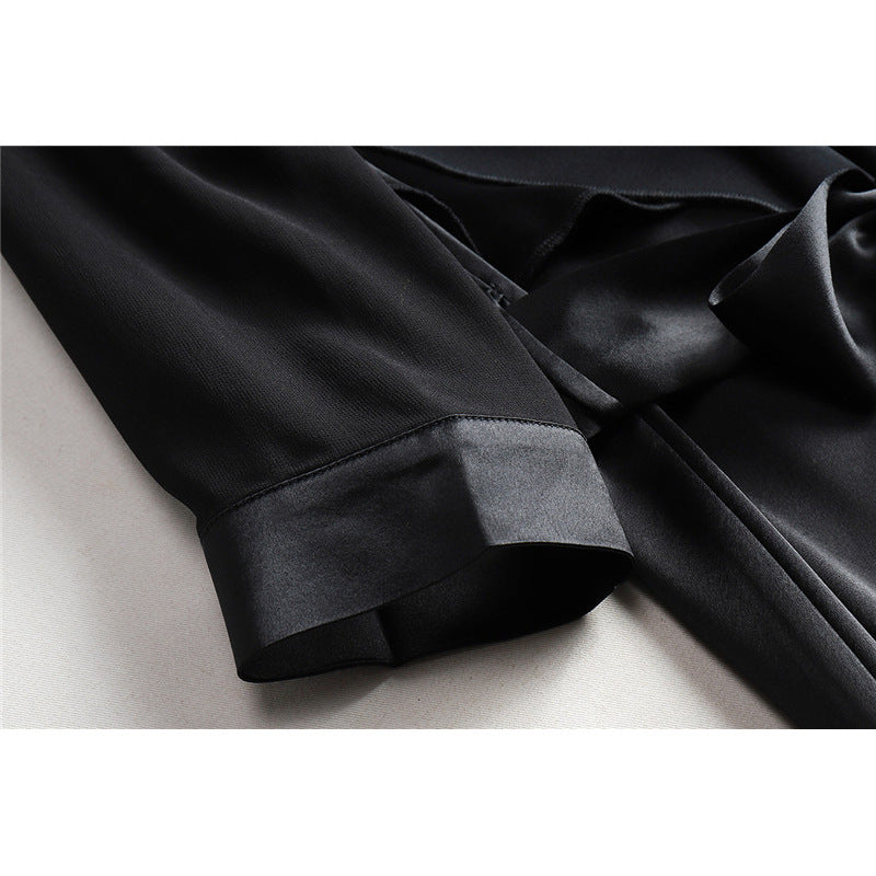 Robe longue en satin pour femmes Chic und Stil
