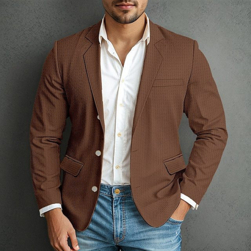 Blazer élégant pour hommes avec un design texturé et des poches pratiques Chic und Stil