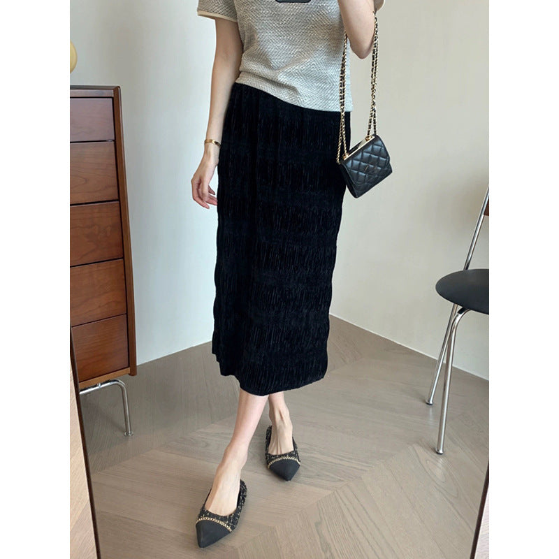Jupe maxi texturée Chic und Stil pour femmes