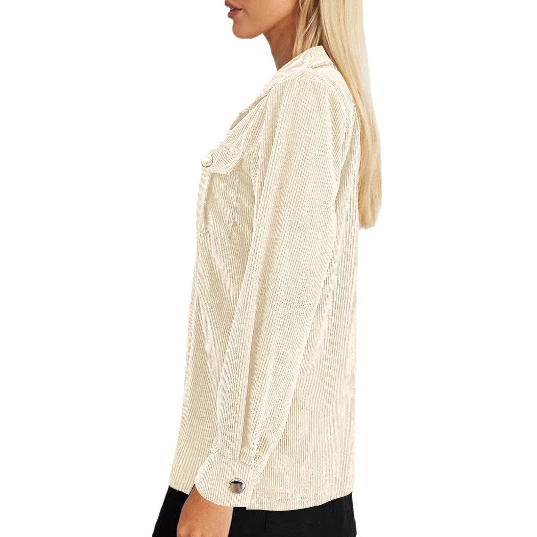 Veste chemise décontractée pour femmes avec design texturé et poches fonctionnelles Chic und Stil