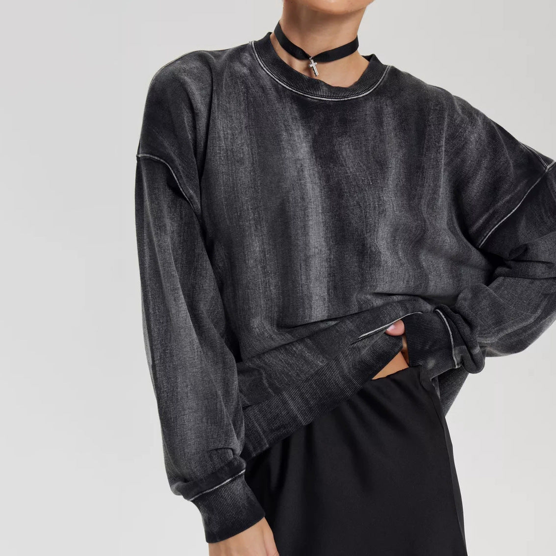 Pull oversized décontracté pour femmes avec des accents tendances et un tissu texturé Chic und Stil