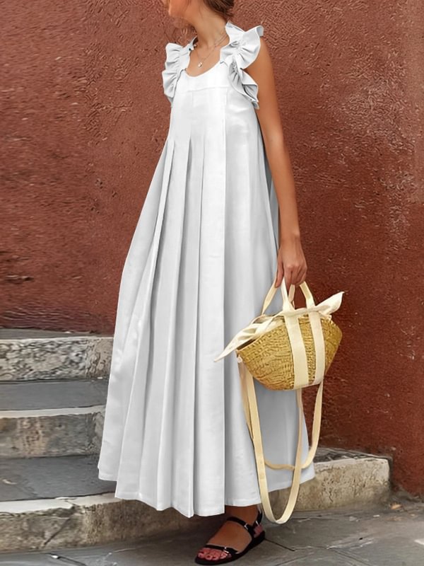 Robe maxi à volants pour femmes Chic und Stil
