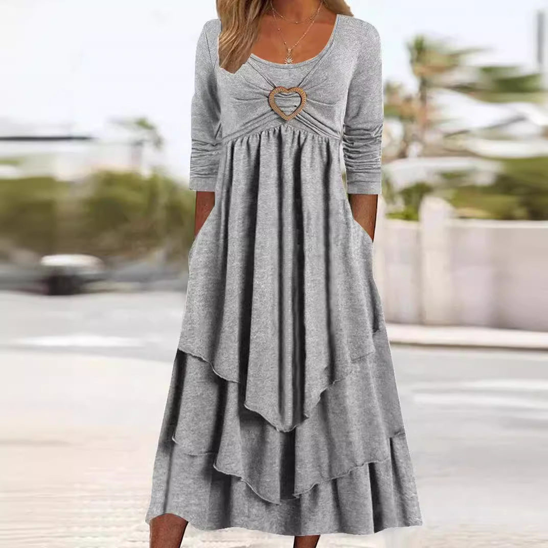 Robe de couche décontractée pour femmes avec détail en forme de cœur et poches Chic und Stil