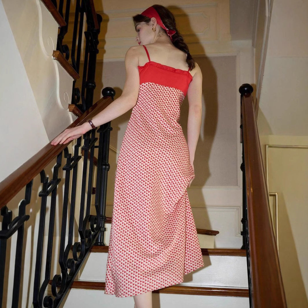 Robe slip imprimée en cœur pour femmes Chic und Stil
