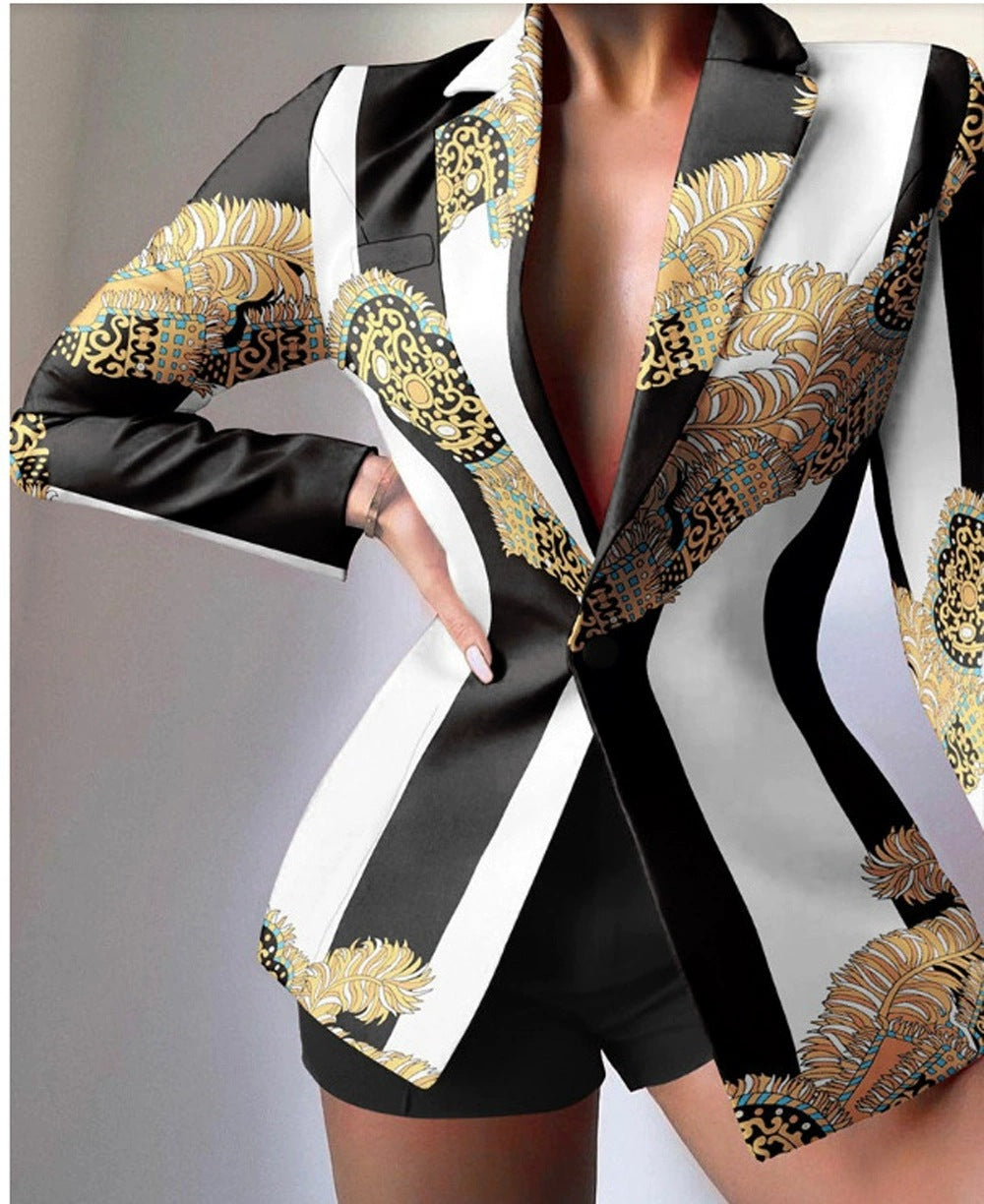 Veste pour femmes ensemble dynamique avec shorts et jeu de couleurs moderne Chic und Stil