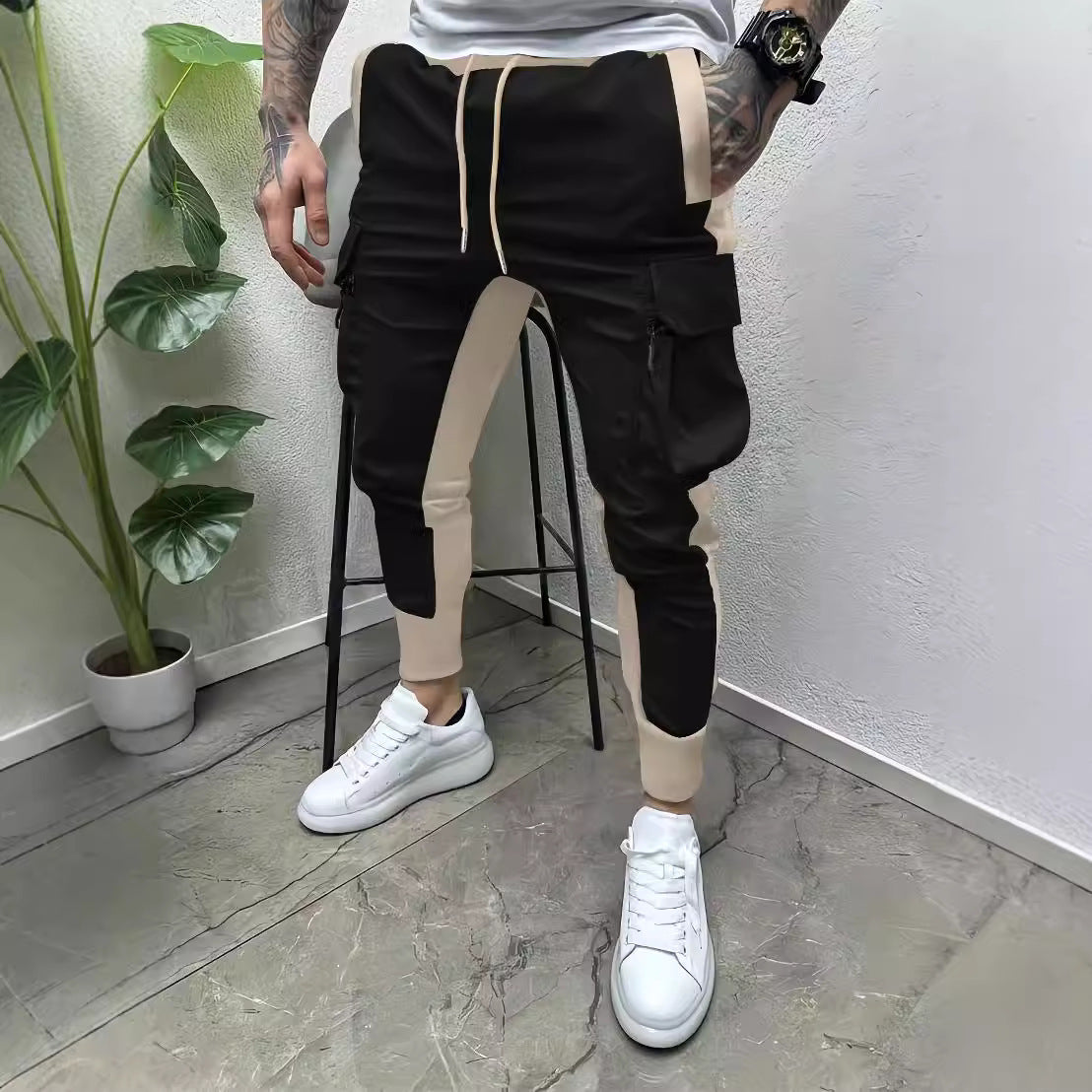 Pantalon de jogging cargo moderne pour hommes Chic und Stil