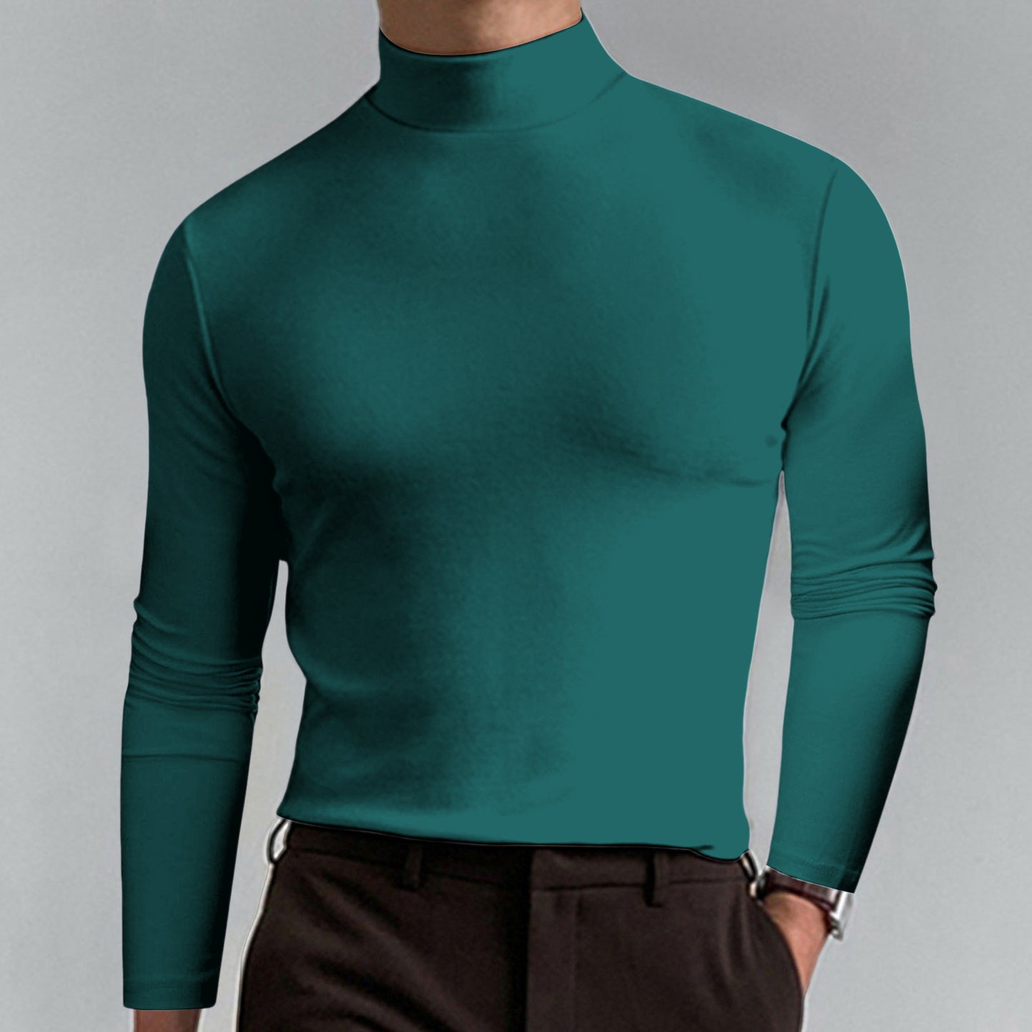 Pull-over à col roulé pour hommes en matériaux confortables et élastiques Chic und Stil