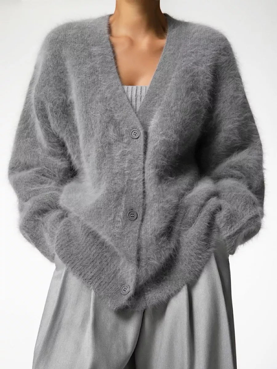 Cardigan femme moelleux avec fermeture à boutons et coupe ample Chic und Stil