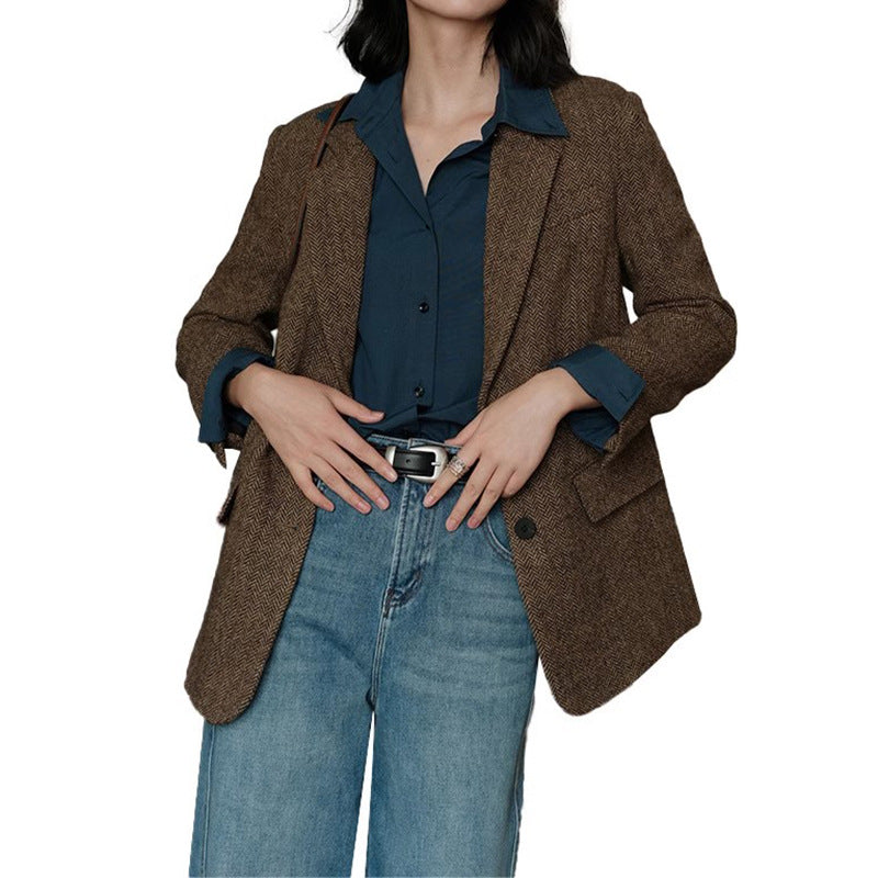 Veste femme à motif en chevron Chic und Stil
