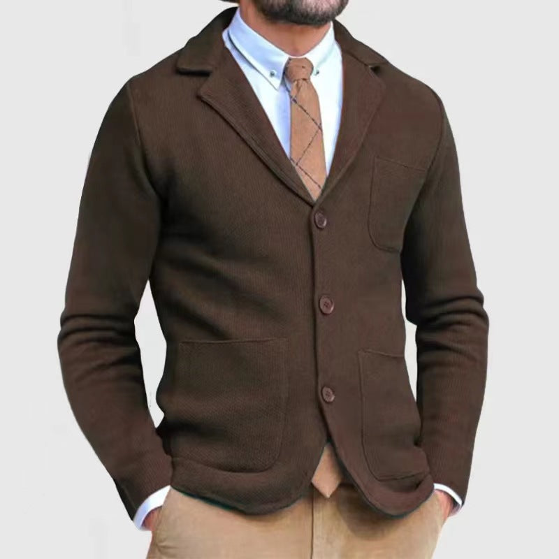 Blazer en tricot pour homme avec grandes poches et coupe moderne Chic und Stil