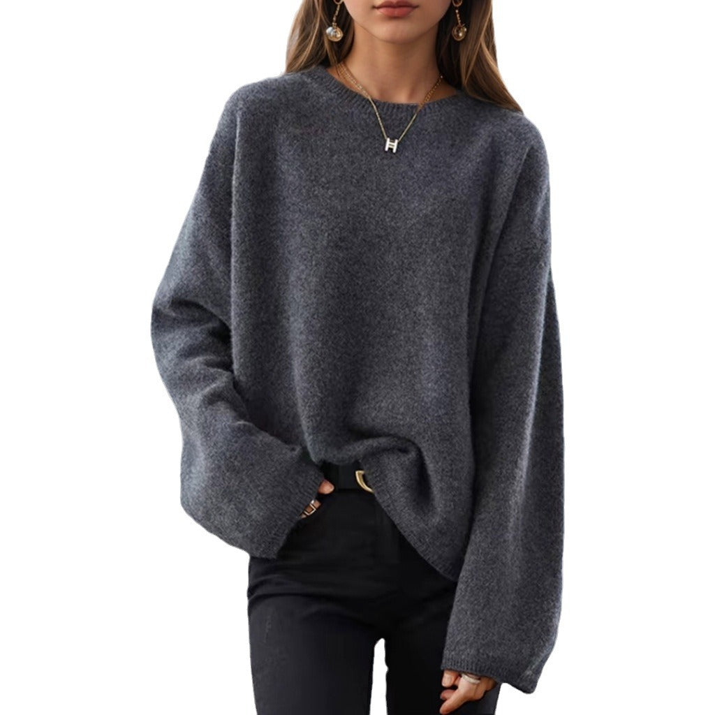 Dames Pull en tricot confortable avec coupe décontractée et manches larges Chic und Stil