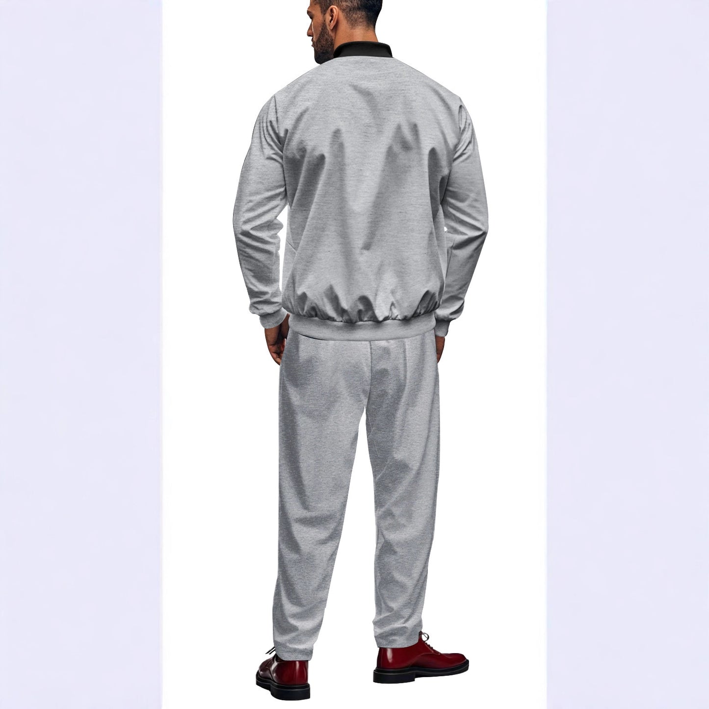 Veste à capuche sportive pour hommes avec fermeture éclair et pantalon d'entraînement assorti Chic und Stil