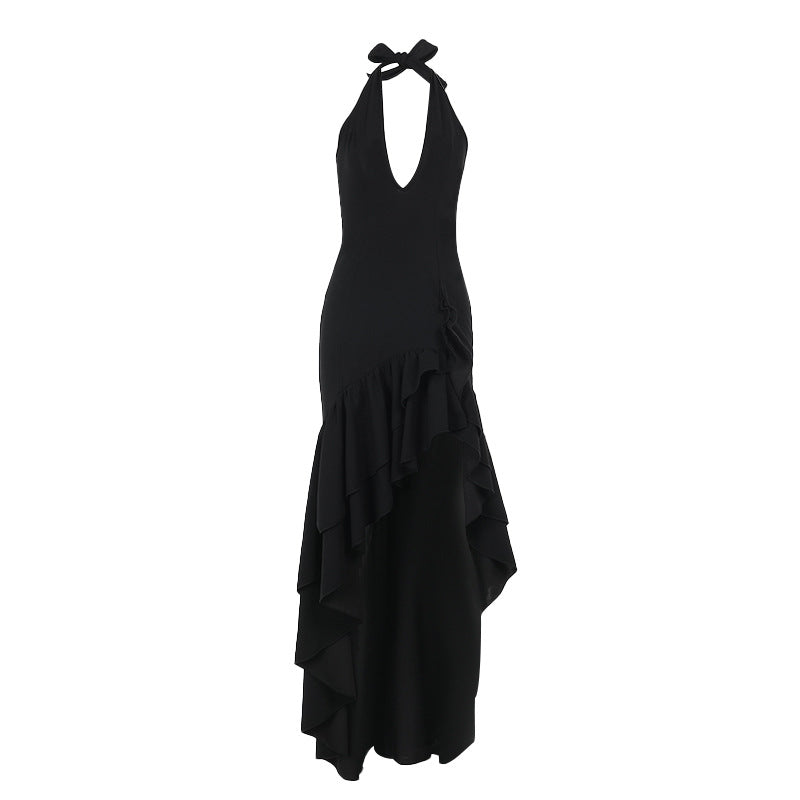 Robe de soirée à col halter à volants Chic und Stil