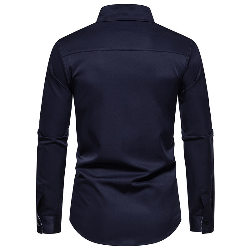 Chemise à manches longues pour hommes avec design rayé moderne Chic und Stil