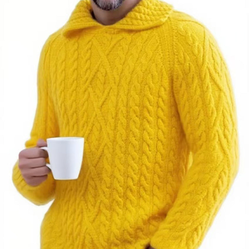 Pull à capuche en grosse maille pour hommes Chic und Stil