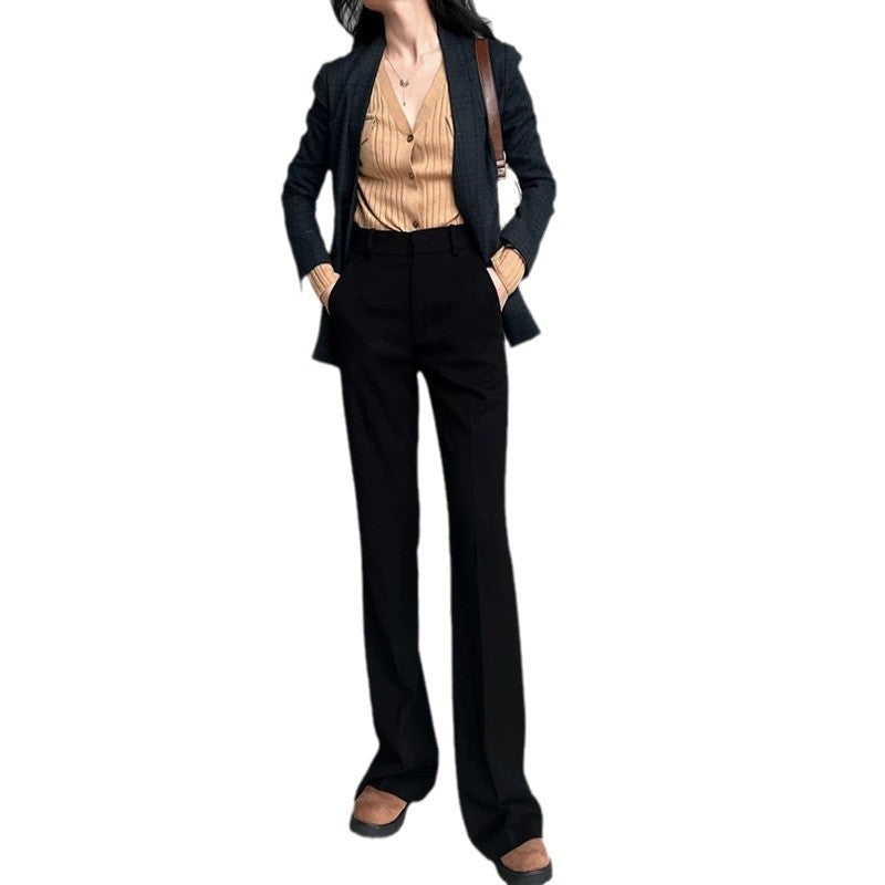Pantalons évasés taille haute ajustés pour femmes Chic und Stil