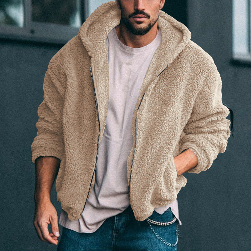 Veste en fleece douce pour hommes avec col haut et fermeture éclair pratique Chic und Stil