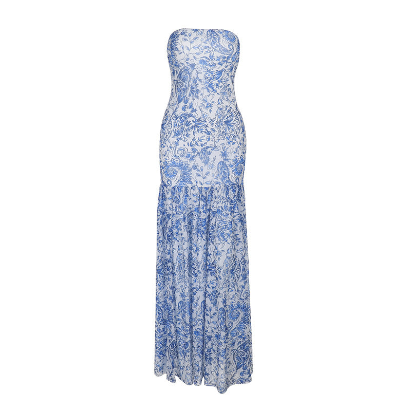 Robe maxi sans manches à fleurs Chic und Stil