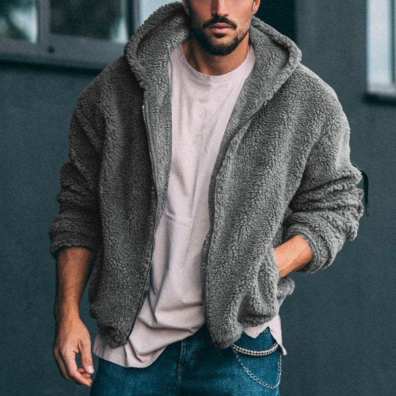 Veste en fleece douce pour hommes avec col haut et fermeture éclair pratique Chic und Stil