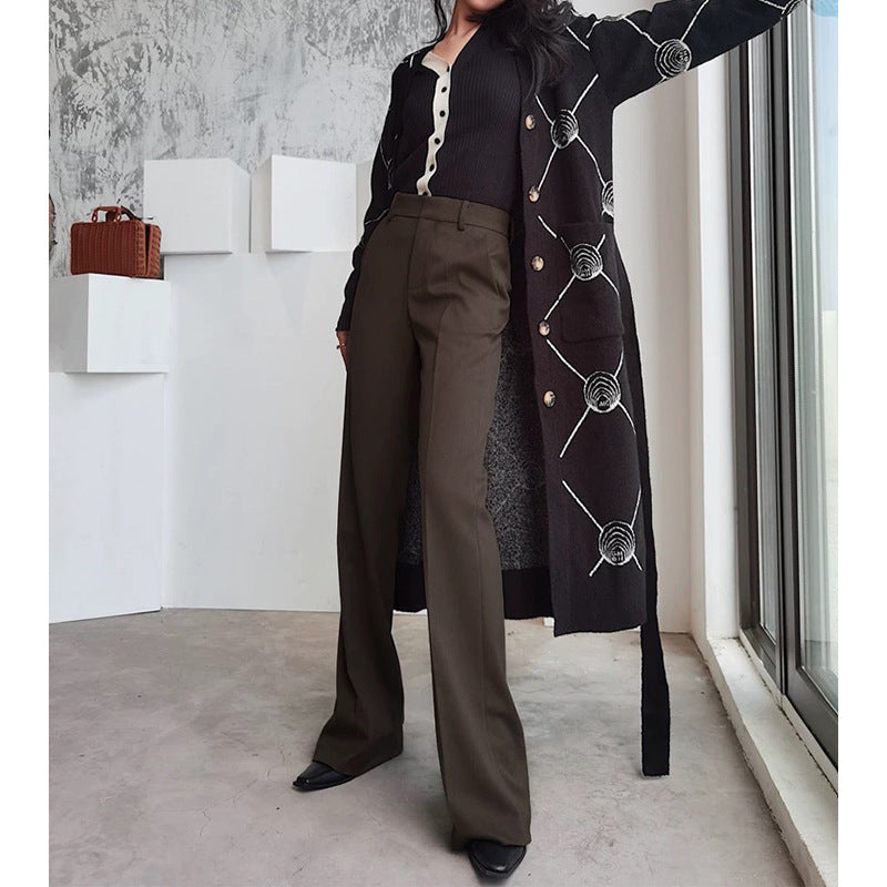 Pantalons évasés taille haute ajustés pour femmes Chic und Stil
