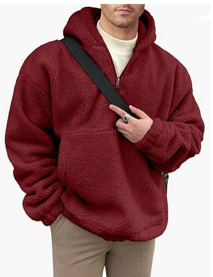 Pull en polaire douillet pour hommes avec demi-fermeture éclair Chic und Stil