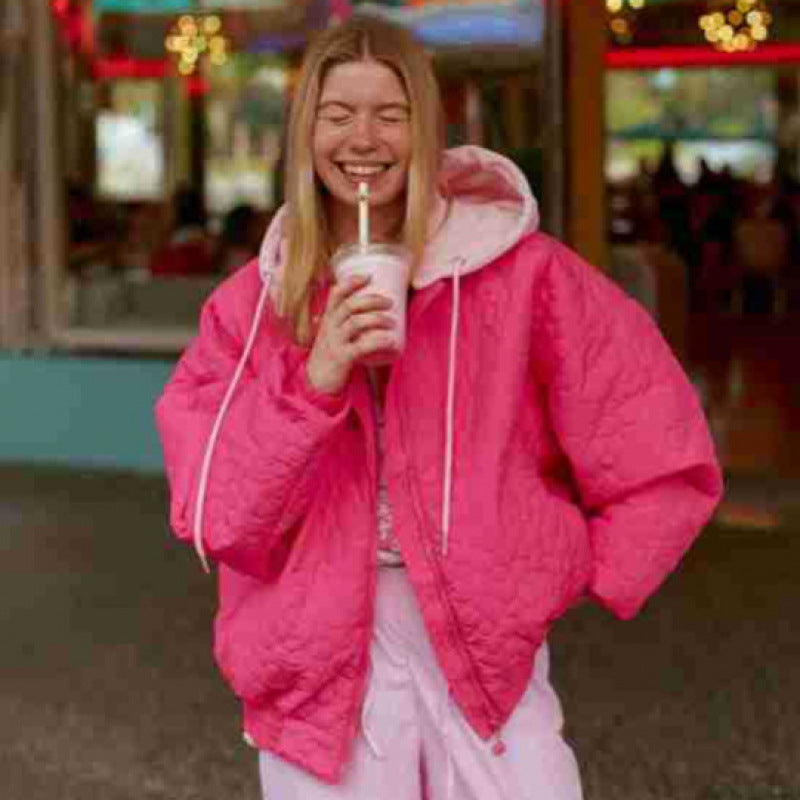 Dame oversized Quiltjacke Chic und Stil